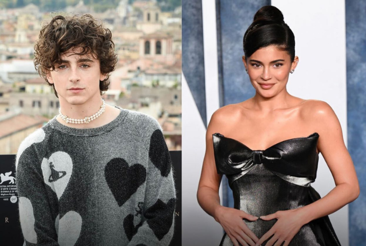 Timothée Chalamet and Kylie Jenner crossed paths at a Jean Paul Gaultier fashion show in Paris