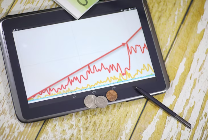 A graph graph showing rising costs