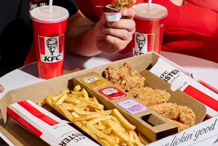 KFC meal with side options